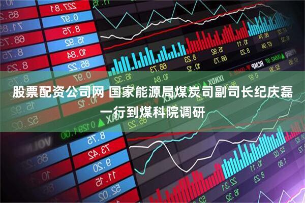 股票配资公司网 国家能源局煤炭司副司长纪庆磊一行到煤科院调研